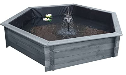 Promadino Hochteich 6-eck 200cm, grau
