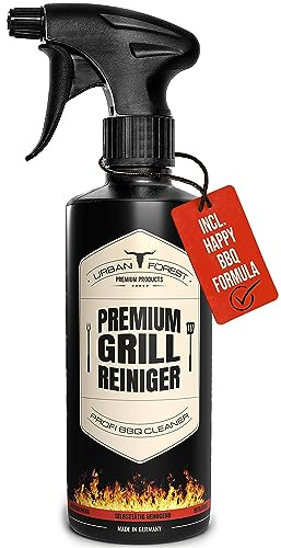 URBAN FOREST® Premium Grillreiniger mit Aktiv-Power-Formel 500ml gegen hartnäckige Ablagerungen, Ruß & Fett | Grill Reiniger zur Grill Reinigung für Gasgrill Grillrost Edelstahl Gusseisen u.v.m.
