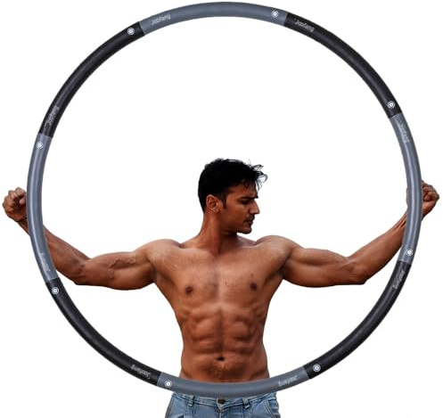 joofang 2,3 KG Hula Hoop 8 Teile,100cm Reifen Fitness Erwachsene Einfach zusammensteckbar Abnehmen Hula Hoops Abnehmbare Abschnitte, Professionelle Hula Hoops zur Gewichtsreduktion Reifen