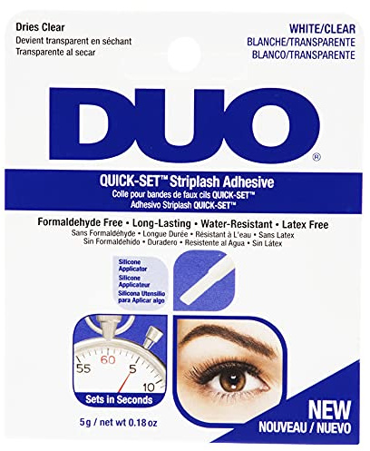 ARDELL DUO Quickset Adhesive Clear, Wimpernkleber für künstliche Wimpern, das Original für perfekte Lashes (durchsichtig),5g ( 1er Pack)