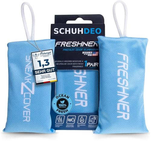 Freshner Schuhdeo gegen Fußgeruch und Schweißfüße | Geruchsentferner und hinterlässt einen frischen Duft | Für Arbeitsschuhe, Sport-Schuhe und Sneaker