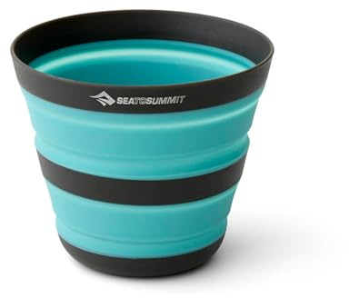 Sea to Summit Frontier Ultraleichter, faltbarer Campingbecher, 340 ml, Aqua Sea Blue