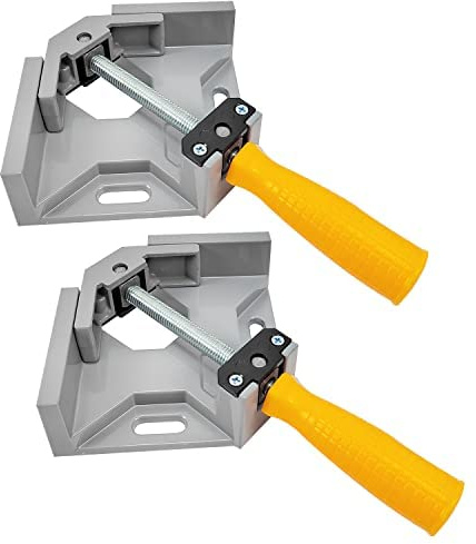 2 Stück Winkelspanner, Winkelschraubstock Schweißen, 90° Rechtwinklige Klemme für Holz, Metall und Glas