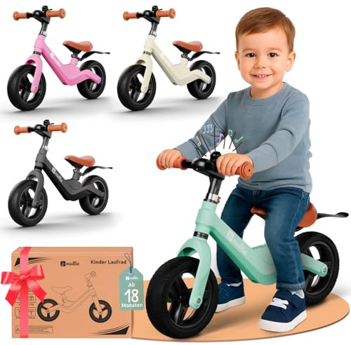 Mallie® sicheres Kinder Laufrad ab 2 Jahre I Inkl. Klingel & Spritzschutz I Lenker und Sitz Verstellbar - Laufräder, Laufrad ab 3 Jahre, 4 Jahre Balance Bike I Weihnachten