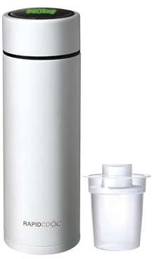 Nuby - RapidCool™ - Hilfe zur Zubereitung von die perfekte Säuglingsnahrung in nur 2 minuten - Für Babys - Unterwegs - Inklusive Milchpulverspender und digitalem Deckel - Weiß - 0+ Monate
