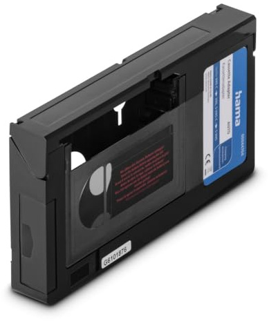 Hama Automatischer Kassettenadapter für VHS-C Videokassetten, Batteriebetrieben, Auto, Schwarz (Nicht geeignet für Hi8, Super8, Video8, Mini DV)