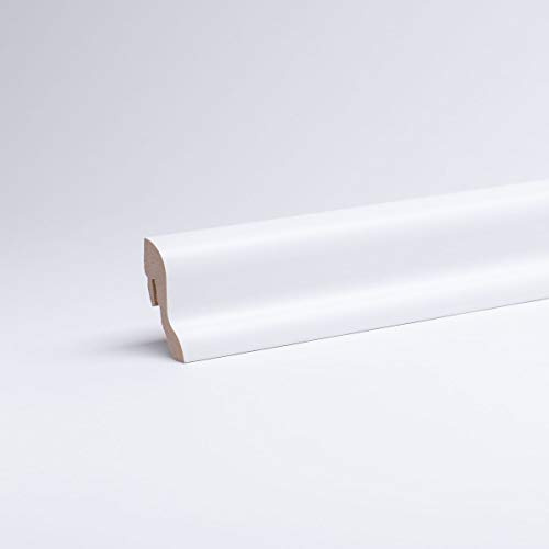 Leiste24 Sockelleiste - Fußleiste 40 x 22 x 2.600mm Dekor Weiß