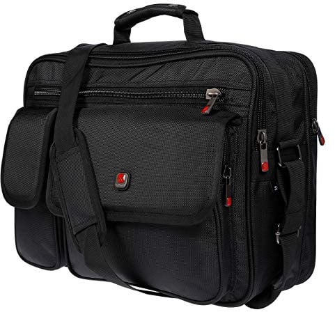 Christian Wippermann Laptoptasche 17+ Zoll Herren/Damen - Wasserdichte Arbeitstasche 45x33x19 cm - 29L Volumen - 150 cm Trageriemen - 1680D Nylon, Leicht 700g mit Fächern für DIN A4 und Laptop