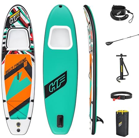 Bestway Hydro-Force Aufblasbares Stand Up Paddle Board | Komplettset mit Handpumpe, Reisetasche und integriertem Fenster, mehrere Größen