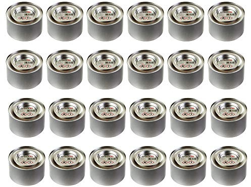 24 x GermanFire- Sicherheits-Brennpaste aus ungiftigem Ethanol, Dose 200 g Brenndauer 2,5 Std. pro Dose, Brenngel für Chafing Dish Speisewärmer Warmhaltebehälter Rechaud
