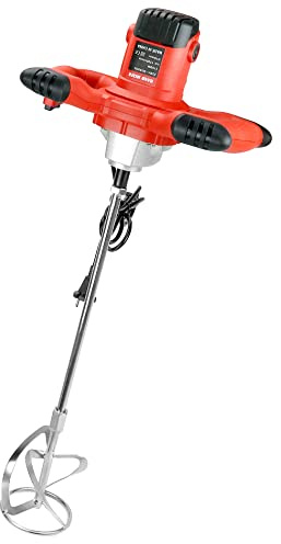 QWORK Mörtelrührer Rührwerk - 220V 2100W 1200r/min 6 Gang - M14 Gewinde - für Farbe, Putz & Estrich