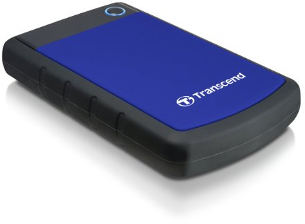 Transcend StoreJet 25H3 4TB Externe Festplatte, Anti-Schock (Militärstandard), USB 3.1 Gen 1, 2.5 Zoll, Blau| Robuste Datensicherung & One-Touch Backup für PC/Laptop