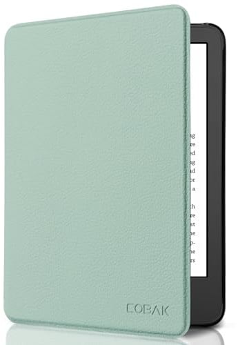 CoBak Hülle für 6 Kindle 11.Gen, 2024/2022, Matchagrün | Leichte Schutzhülle, mit praktischer automatischer Schlaf- und Wachfunktion für alle 6 Zoll Kindle