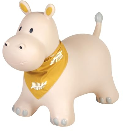Kindsgut Hüpf-Tier für Kinder, dezente und Moderne Farben, liebevolle Details, inklusive Luftpumpe, Hippo