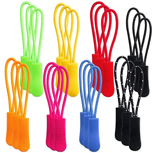 40 Stück 8 Farben Zipper Pulls Zip Extension Tag für Kleidung Rucksäcke Reisetasche Handtasche Geldbörse Zipper Tag Zelte