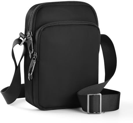 BROADREAM Anti Diebstahl Umhängetasche - Schultertasche mit Reißverschluss Lock & RFID-Blockierung, Wasserdicht Brusttasche Chest Crossbody Bag Herren Damen Tägliches Leben Reise