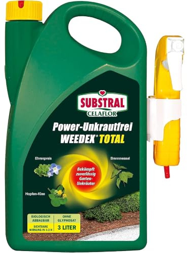 Substral Celaflor Weedex Total 3L, Unkrautvernichter ohne Glyphosat | Gegen Unkraut Gräser und Moos | Anwendungsfertiger Kanister | Mit Pelargonsäure