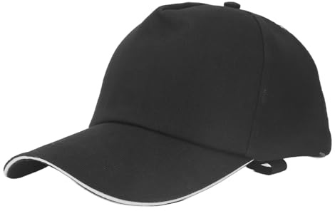 Spacnana Sichere Anstoßkappe, Verstellbare Baseballmütze, ABS-Innenseite, Atmungsaktive Baumwolle, Leichte Arbeitsmütze, Schwarz, Gepolsterte Anstoßkappe, Industrielle Anstoßkappe
