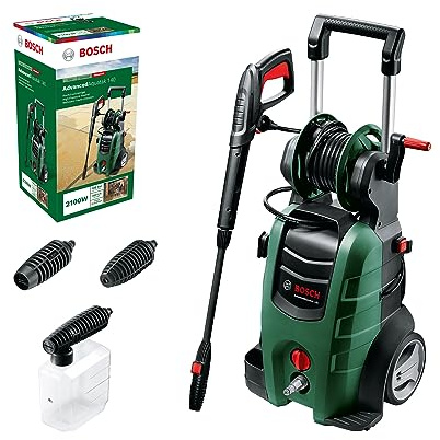 Bosch AdvancedAquatak 140 Hochdruckreiniger | 2100 Watt, 140 bar, 450 l/h, vielseitige Reinigungsmöglichkeiten, Aufbewahrungsfach, inkl. Zubehör