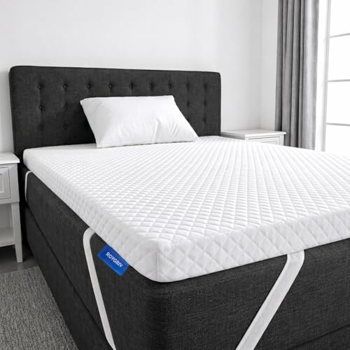 ROYGBIV Matratzentopper 90x200 cm, 7 cm Gel Topper Memory Schaum - H2/H3, Oeko-TEX Zertifiziert - Waschbar Bezug, Atmungsaktiv, Hypoallergen - für Standard-Einzelbett
