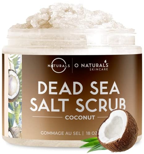 Körperpeeling Salt Body Scrub Peeling Gesicht Peeling Körper Coconut mit Vanilla Feuchtigkeitsspendend Eingewachsene Haare Körner Totes Meer Salz Dead Skin removal Frauen Männer 500g
