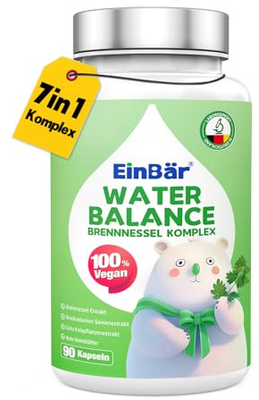 Wasserbalance 7 in 1 Brennnessel-Komplex mit Magnesium, Rosskastanie & Gotu Kola 90 vegane Kapseln laborgeprüft Entwässerungstabletten