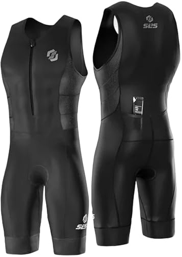 SLS3 Triathlon-Anzüge für Herren - Langlebiger AG Herren-Tri-Anzug - Ärmelloser Trisuit für Männer - Leichter Triathlon-Rennanzug