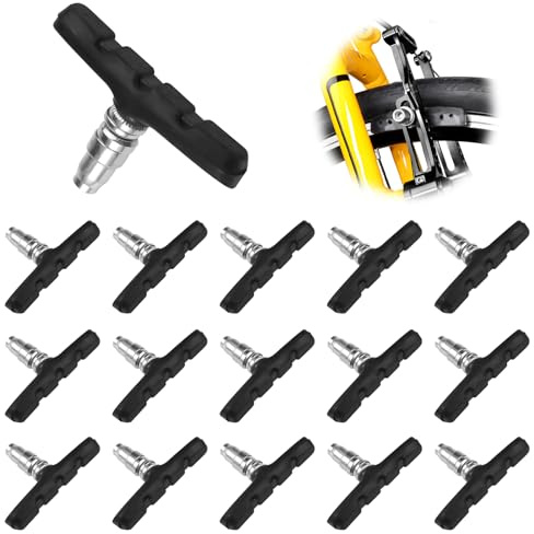 16 Stück V-Brake Bremsbeläge Fahrrad, 70mm Fahrradbremsen Beläge, Fahrrad-Bremsbeläge, Bremse Fahrradbremsen, Fahrrad Bremsbeläges mit Bolzen, Bremsklötze Fahrradbremsens für Mountainbikes, Stadträder