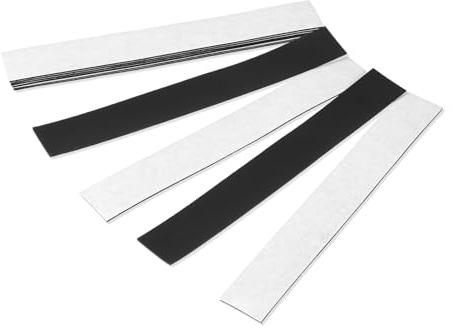 10 Stück Magnetstreifen Selbstklebend Stark, Flache Magnetklebeband, Rechteckiges Magnetband Selbstklebend, Flexible Magnet Klebeband für Whiteboard Organisation, DIY Projekte (15cm×2cm×1mm)