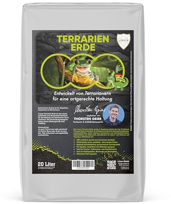 Terrarienerde 20 L – natürliches Terrarium Substrat ohne Dünger, feinkrümelig und grabfähig, universeller Terrarium Bodengrund Substrat für Terrarien