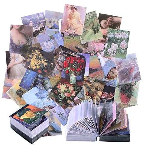 LEMESO 400 PCS Scrapbooking Sticker Set Künstler Vintage Scrapbooking Retro Papier Washi Stickes Vintage Wall Collage DIY Kit für Tagebuch Bücher Journaling Fotoalbum Notizbuch