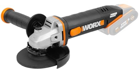 WORX WX803.9 Akku-Winkelschleifer 20V – leistungsstarker Winkelschleifer mit 125mm Scheibendurchmesser – hohe Sicherheit & Komfort – 2-Position verstellbarer Handgriff - ohne Akku & Ladegerät