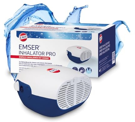Emser Inhalator Pro Druckluftvernebler, 1 Gerät | Inhalationsgerät zur Vernebelung geeigneter Inhalationslösungen, für die Atemwege, für fein vernebelte Inhalationslösungen