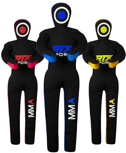 MMA Judo Grappling Dummy – Boxsack für Brazilian BJJ Jiu Jitsu Standposition Wrestling BJJ Dummy für Kampfsporttraining Leinwand Ungefüllt (Blue - 70)