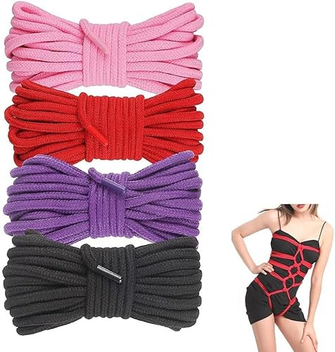 4 x 10 m Bondage Seil SM Bondage Set Binden Baumwollseil BDSM SM Bondage Set Paare Spielzeug Extrem Anfänger Knöchel Spiel