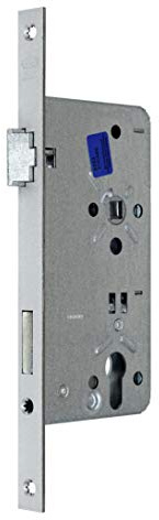 BKS Haustürschloss/Türschloss für Profilzylinder, Dornmaß 65mm, Entfernung: 92mm, Stulp: 20x280mm eckig, DIN Links incl. SN-TEC® Montageset