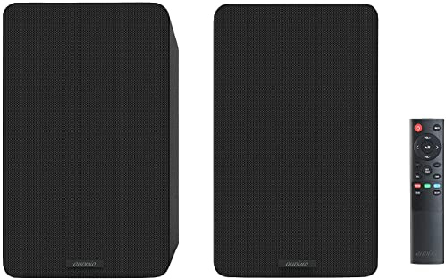 auvisio PC Lautsprecher: Aktives Stereo-Regallautsprecher-Set, Holz-Gehäuse, Bluetooth 5, 200 W (Lautsprecher Aktiv, für TV, CD)