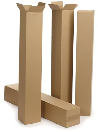 WePack 10 Stück Versandhülsen 2000x100x100 mm Versandkarton lang und eckig 2-teilige Braune Versandrohre Faltkarton ohne Sperrgutzuschlag