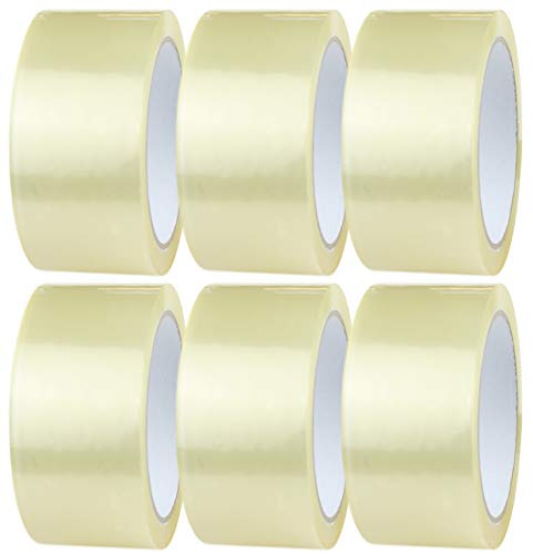 Crimson Starfish Paketklebeband Transparent 6 Rollen à 48mm x 66m | Durchsichtiges Klebeband für das Verpacken von Paketen, Kisten, Kartons, Versand