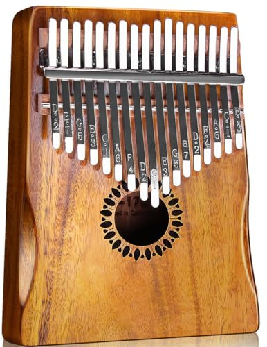 Newlam Kalimba Daumenklavier 17 Tasten Musikinstrument, Fingerklavier Instrument Klaviergeschenk für Kinder und Erwachsene Anfänger