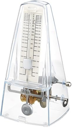Metronom, mechanisch, transparent, für Klavier und Gitarre, 40-208bpm | Ohne Batterien; lauter und klarer Ton; für Musiker.