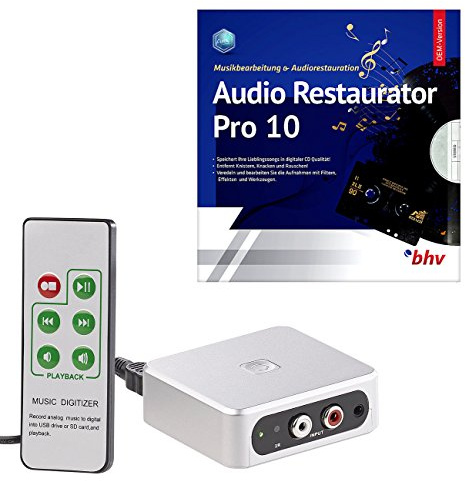 auvisio Digitizer: Autarker Audio-Digitalisierer mit Software Audio Restaurator Pro 11 (Schallplattendigitalisierer, Music Digitizer, PC)