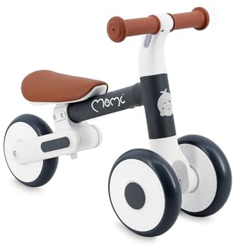 Momi Kinderlaufrad DEX für Mädchen und Jungen im Alter von 1 bis 3 Jahren, klappbarer Rahmen, höhenverstellbarer Sattel, pannensichere Kunststoffräder, wiegt nur 2 kg