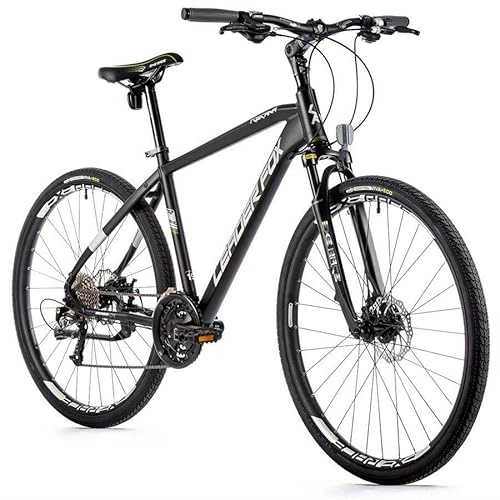 Leaderfox 28 Zoll Leader Fox Toscana Cross Fahrrad Trekking Bike 27 Gang Scheibenbremsen Rh 48cm, Schwarz matt
