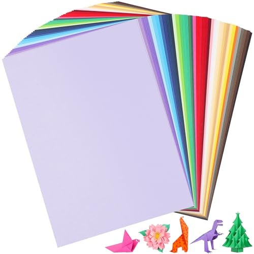 80 Blatt Farbiger Karton – A4-Größe, 40 Farben, Kartonpapier für Scrapbooking, 180 g/m² (65 lb), Farbmix, Bastelpapier für DIY-Projekte, Scrapbooking-Zubehör PAP18MX2