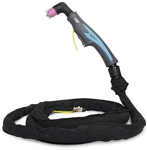 SUSEMSE Air-Plasmaschneider, WSD-60P Plasmaschneider Schlauchpaket, Pilotlichtbogen Start Schneidbrenner mit Kabelanschluss, 60 A, 3–7 m (3 m WSD60 Schneidlampe)