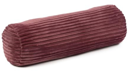 Gözze - Kuschelige Kissenrolle in Cord Optik, Ideal als Nackenstütze, 70 x 22 cm - Beere