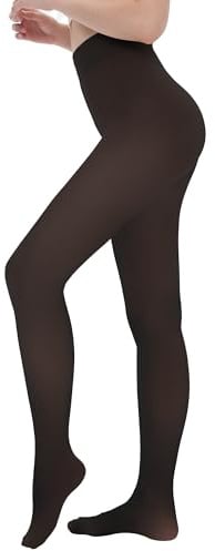 CAMPSNAIL Thermo Strumpfhose Damen Gefütterte Winterstrumpfhose Warm | Fleece Blickdicht Transparent Look Thermoleggings Feinstrumpfhose Weich Elastisch Warm