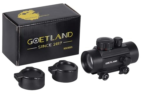 Goetland Gewehr Zielfernrohr 1x30 Rotpunktvisier Red Dot Visier Rot Grün Schutz SFP 22mm Schiene für Taktische Jagd Luftgewehr Sportschützen