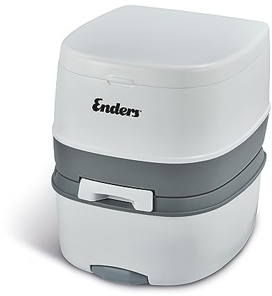 Enders Campingtoilette SUPREME Mobil WC Chemietoilette, integrierter Halter für WC-Papier, Spül- und Abwassertank, mit Belüftungstaste, komfortable Sitzhöhe von 44cm #4999